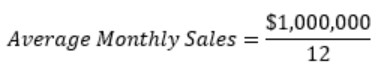 Average Monthly Sales Formula